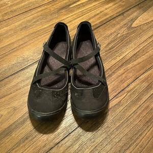 LANDS END Womens Z Strap Mary Jane Size 8 B Black  Active Shoes